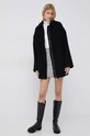 Kabát s příměsí vlny United Colors of Benetton 2WDPDN00Z.700 černá AW22