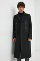 μαύρο Μάλλινο παλτό Trussardi
