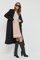 Vlněný kabát Trussardi 56S00807.1T006092 černá AW22