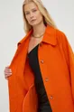 πορτοκαλί Μάλλινο παλτό American Vintage