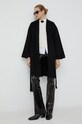 Vlněný kabát By Malene Birger Trullas Q71360003Z černá AW22