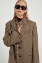 Пальто з домішкою вовни By Malene Birger Q71124001 коричневий AW22