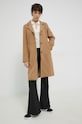 Kabát s prímesou vlny Abercrombie & Fitch KI144.1500.400 hnedá AW22