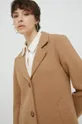 brązowy Abercrombie & Fitch płaszcz z domieszką wełny
