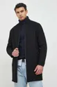 μαύρο Μάλλινο παλτό Selected Homme