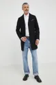 Karl Lagerfeld gyapjúkabát fekete