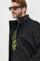 fekete Karl Lagerfeld kabát kasmír keverékből