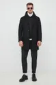Vlnený kabát Liu Jo čierna