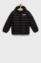 чёрный Детская пуховая куртка EA7 Emporio Armani Для мальчиков