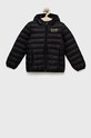 Детско пухено яке EA7 Emporio Armani лека изолация черен 8NBB05.BN29Z
