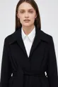 czarny Calvin Klein płaszcz wełniany
