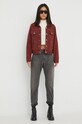 Levi's kurtka jeansowa A3482.0000 bordowy AW22