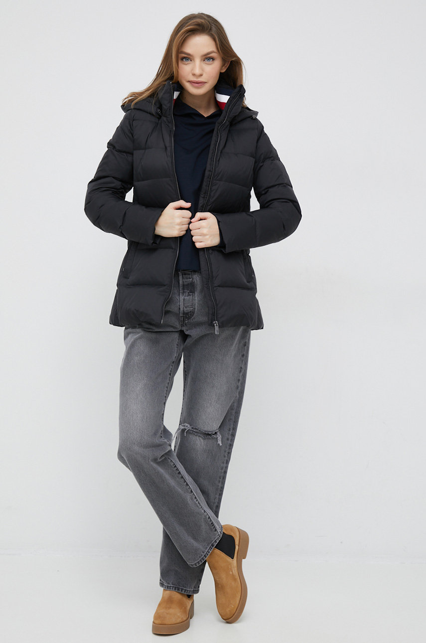 Tommy Hilfiger geaca de puf negru