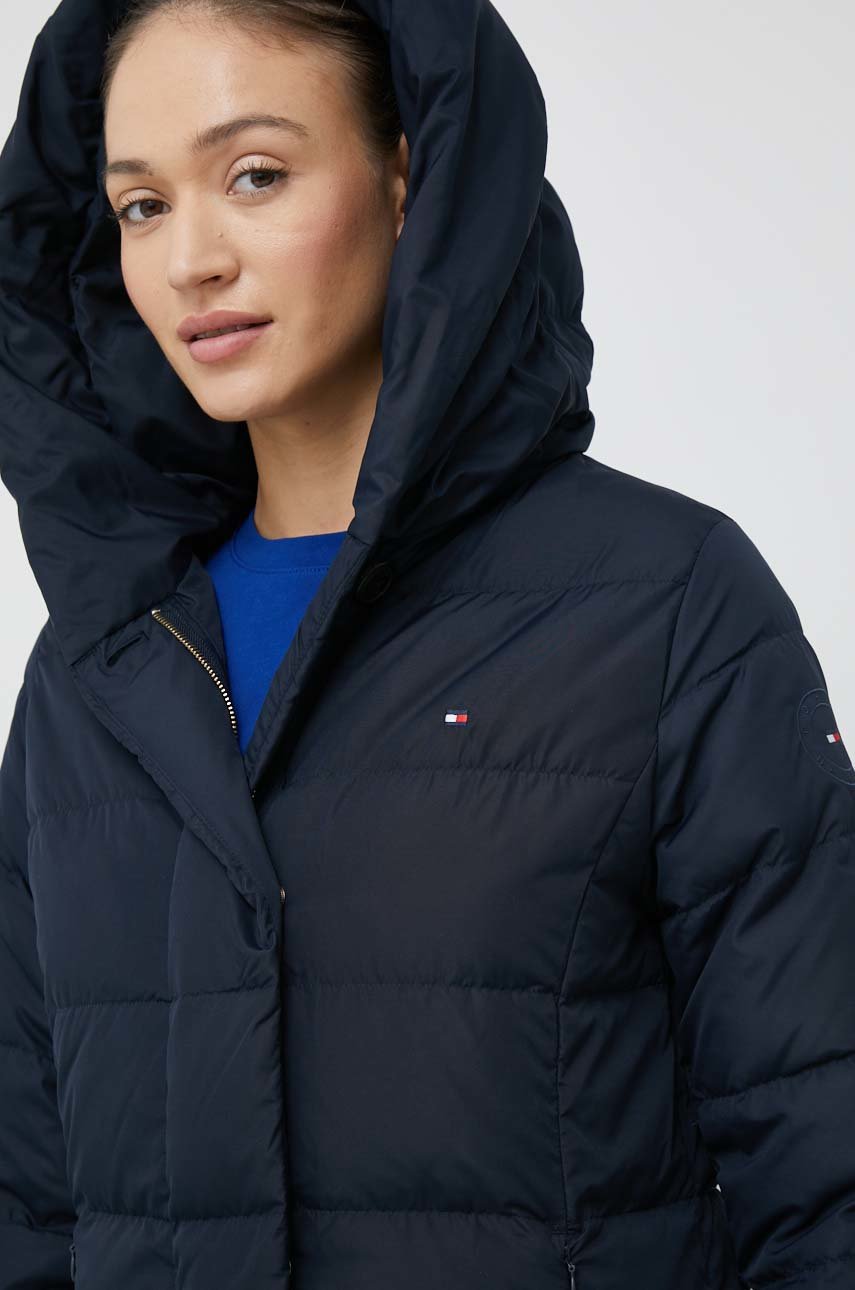 námořnická modř Péřová bunda Tommy Hilfiger
