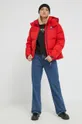 Tommy Jeans kurtka puchowa czerwony