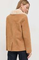 Luisa Spagnoli giacca in pelle scamosciata marrone 539432