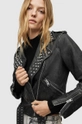 Δερμάτινο jacket AllSaints μαύρο