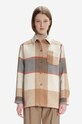 A.P.C. geacă de lână Blouson Darlene fara gluga bej WOANS.F02773