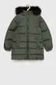 зелений Дитяча пухова куртка Tommy Hilfiger Для дівчаток