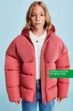 różowy United Colors of Benetton kurtka dziecięca Dziewczęcy