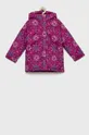 roza Otroška vodoodporna jakna Columbia Dekliški