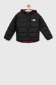 różowy The North Face kurtka dwustronna dziecięca REVERSIBLE PERRITO JACKET Dziewczęcy