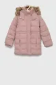 różowy Abercrombie & Fitch kurtka dziecięca Dziewczęcy