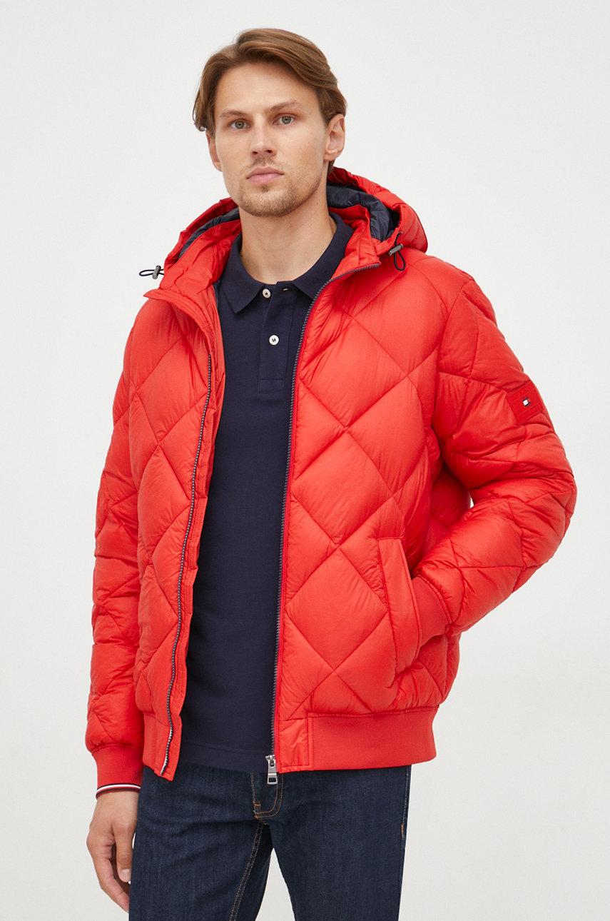 Bunda Tommy Hilfiger ostrá červená