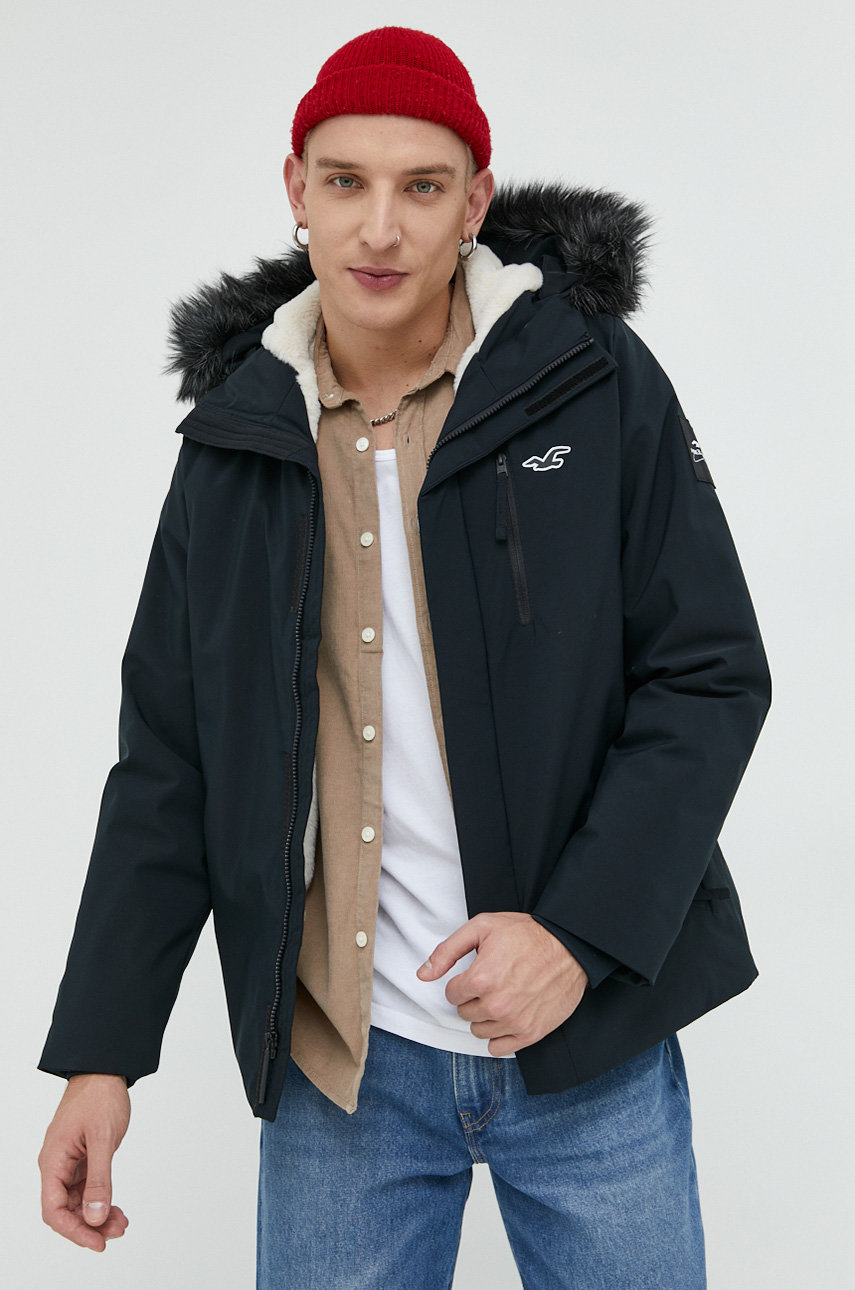 czarny Hollister Co. kurtka