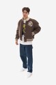 Bomber μπουφάν από μαλλί Billionaire Boys Club Astro Varsity Jacket B22301 καφέ AW22
