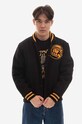 Billionaire Boys Club giubbotto bomber in misto lana Astro Varsity Jacket non isolato nero B22301