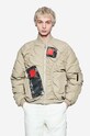 Bomber bunda A-COLD-WALL* Cubist Ruche Bomber Jacket ACWMO131 DARK STONE přechodné béžová ACWMO131
