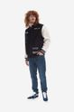 Μπουφάν bomber PLEASURES Unkle Varsity P22U012 μαύρο AW22