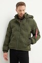 Μπουφάν Alpha Industries Logo Puffer 108107.142 πράσινο AW22