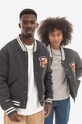 Filling Pieces kurtka bomber z domieszką wełny Varsity Jacket bez kaptura szary 81422201874
