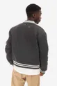 szary Filling Pieces kurtka bomber z domieszką wełny Varsity Jacket