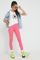 Tommy Jeans legginsy DW0DW13758.9BYY DW0DW13758.9BYY różowy AW22