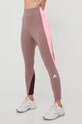 adidas Performance legginsy do biegania Own The Run wzorzyste fioletowy HK9010