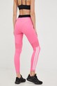 Odzież adidas Performance legginsy treningowe Hyperglam 3-Stripes HK9989 różowy
