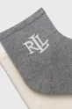 Hodvábne ponožky Lauren Ralph Lauren (2-pak) sivá