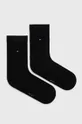 μαύρο Tommy Hilfiger κάλτσες (2-pack) Γυναικεία