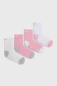 Skechers sosete copii (4-pack) sosete scurte roz SK41091