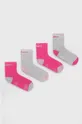 μωβ Skechers κάλτσες παιδικό (4-pack) Για κορίτσια