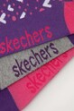 Detské ponožky Skechers 3-pak SK41083 fialová AW22