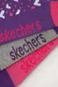 Skechers skarpetki dziecięce 3-pack fioletowy