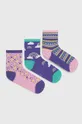 vijolična Otroške nogavice Skechers 3-pack Dekliški
