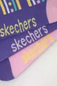 Skechers skarpetki dziecięce 3-pack fioletowy