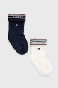 granatowy Tommy Hilfiger skarpetki dziecięce (2-pack) Dziecięcy