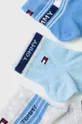 Otroške nogavice Tommy Hilfiger (3-pack) modra