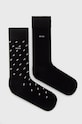 Ponožky BOSS 2-pack hladký černá 50478350